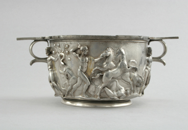 Naples, National Archaeological Museum. Silver cup from Pompeii, House of Menander. Inv. 145506. ©SBANv