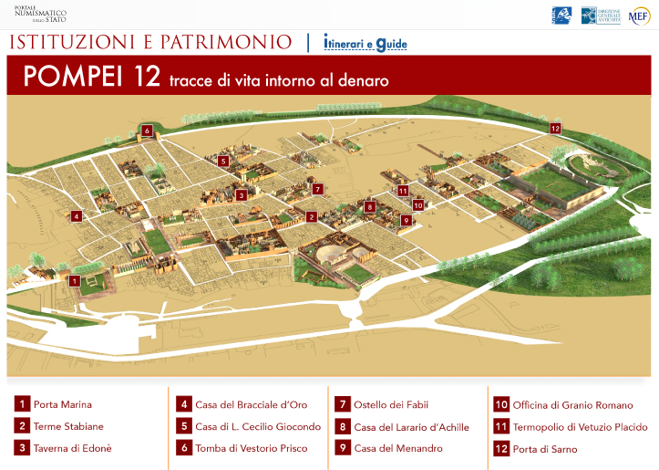 mappa dell'itinerario di visita 